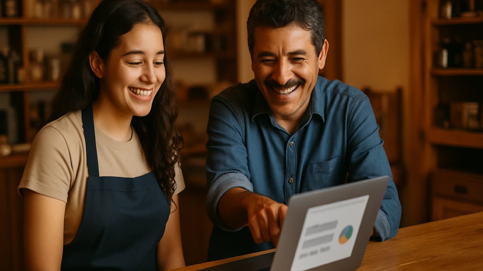 Encargado explicándole el sistema a alguien en su primer día