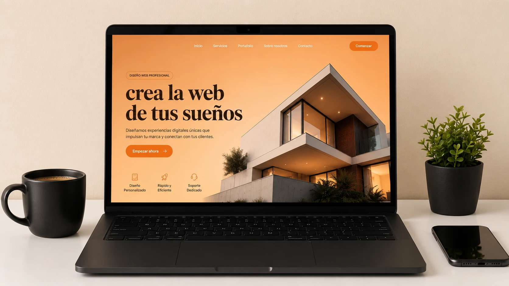 Página Web — tu sitio profesional creado con IA, conectado a tu CRM